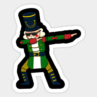 Christmas Soldier Dabbing Nutcracker Sticker